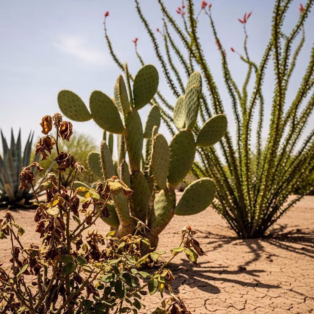 Cacti and dry landscape, Peoria, AZ